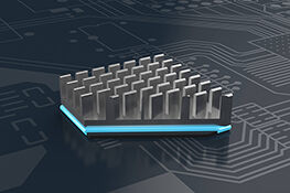 adesivo termoconduttivo di Panacol su dissipatore PCB